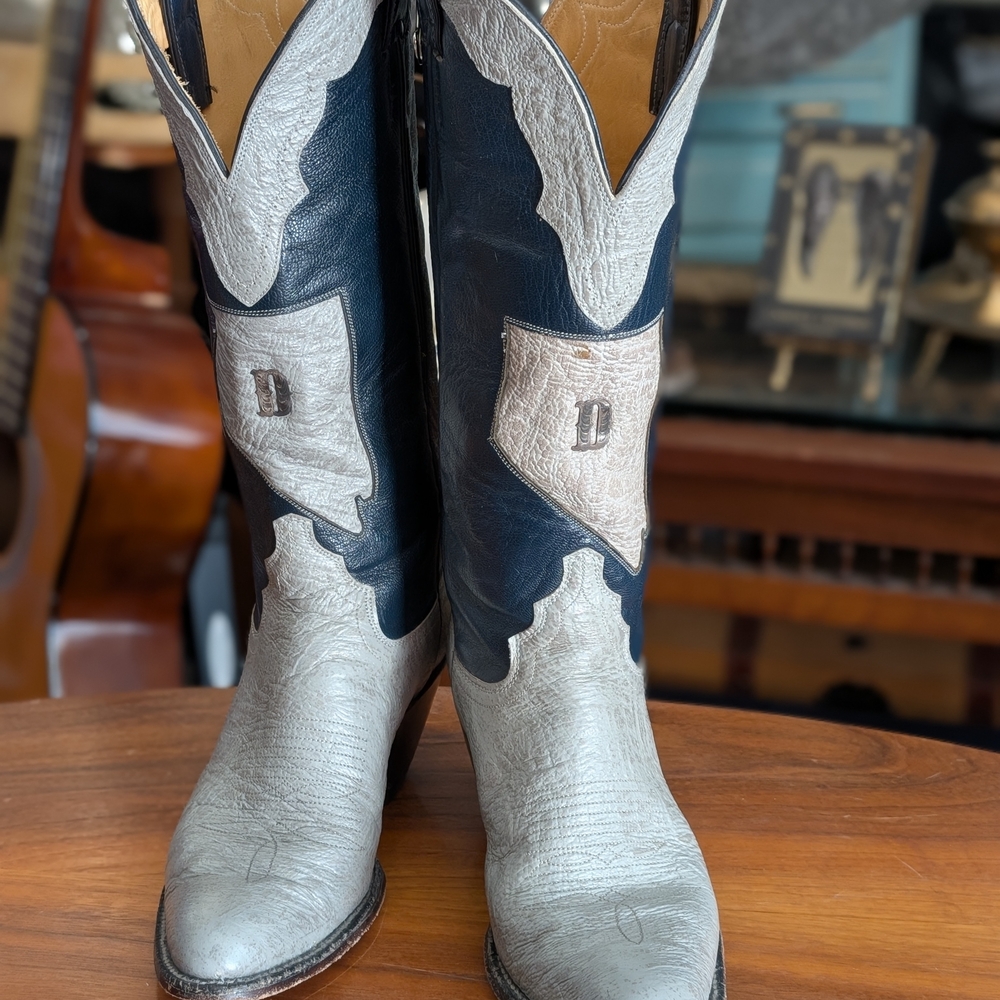 Stylish Two-Tone Cowboy Boots